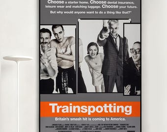 Trainspotting Movie Poster, Retro Wall Art, Home Decor, Classic Movie, Canvas Gift