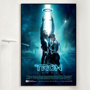 TRON LEGACY Movie Poster, Retro Wall Art, Home Decor, Classic Movie, Canvas Gift