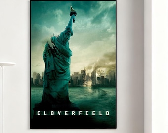 Póster de la película Cloverfield, arte mural retro, decoración del hogar, película clásica, regalo en lienzo