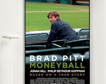 Moneyball Movie Poster, Retro Wall Art, Home Decor, Classic Movie, Canvas Gift