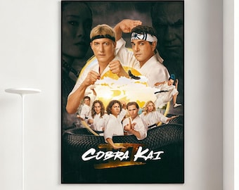 Cobra Kai Movie Poster, Retro Wall Art, Home Decor, Classic Movie, Canvas Gift
