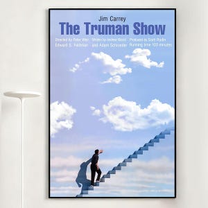Pôster do filme Truman, arte de parede retrô, decoração para casa, filme clássico, presente em tela