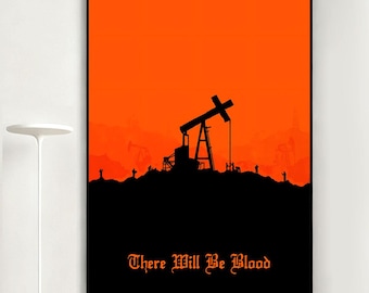 There Will Be Blood Movie Poster, Retro Wall Art, Home Decor, Classic Movie, Canvas Gift