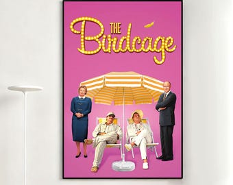 The Birdcage Movie Poster, Retro Wall Art, Home Decor, Classic Movie, Canvas Gift