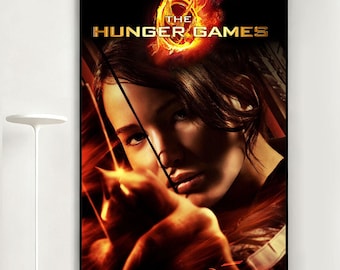The Hunger Games Movie Poster, Retro Wall Art, Home Decor, Classic Movie, Canvas Gift