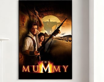 The Mummy Movie Poster, Retro Wall Art, Home Decor, Classic Movie, Canvas Gift