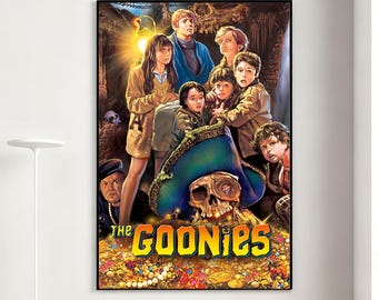 The goonies Movie Poster, Retro Wall Art, Home Decor, Classic Movie, Canvas Gift