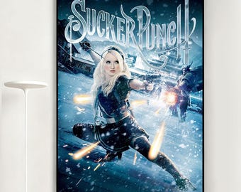 Sucker Punch Movie Poster, Retro Wall Art, Home Decor, Classic Movie, Canvas Gift
