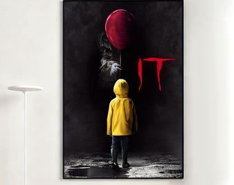 It Movie Poster, Retro Wall Art, Home Decor, Classic Movie, Canvas Gift