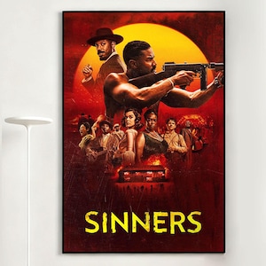 Póster de la película Sinners, arte mural retro, decoración del hogar, película clásica, regalo en lienzo