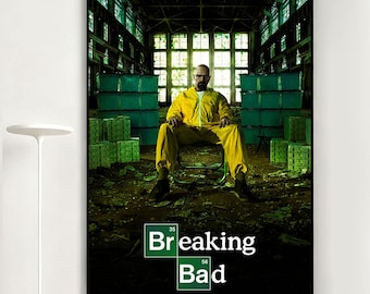 Breaking Bad Movie Poster, Retro Wall Art, Home Decor, Classic Movie, Canvas Gift