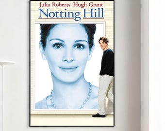 Notting Hill Movie Poster, Retro Wall Art, Home Decor, Classic Movie, Canvas Gift