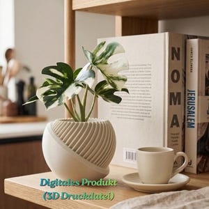 3D Print STL File Plant Pot Grooved Pattern | Commercial License | Commercial Use Allowed