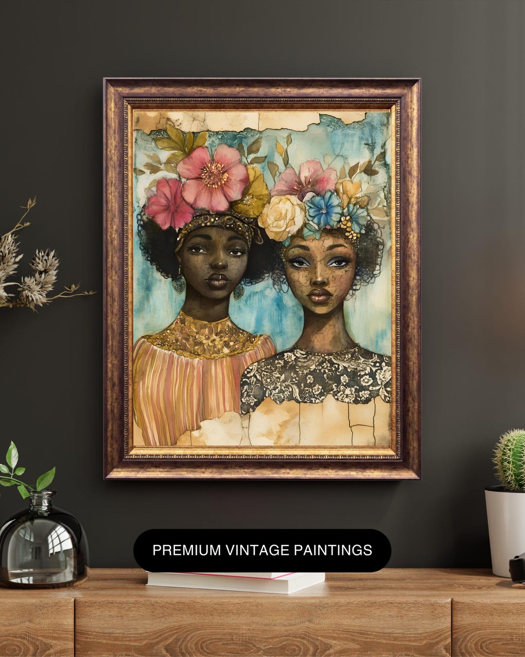 Black Woman Art Print | Boho African American Portrait - Etsy