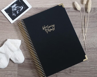 Linen Pregnancy Journal: 52 Week Bump Diary, Supportive Milestone Book, Made in Yorkshire UK