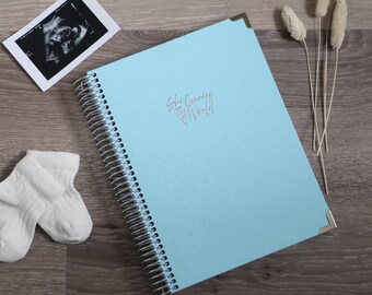 Linen Pregnancy Journal: 52 Week Bump Diary, Supportive Milestone Book, Made in Yorkshire UK