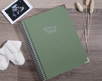 Linen Pregnancy Journal: 52 Week Bump Diary, Supportive Milestone Book, Made in Yorkshire UK