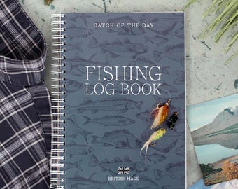 Fishing Log Book: A5 Angler's Journal, Catch Tracker, Personalised Gift, Sustainably Made In Yorkshire