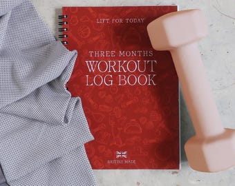 A5 Workout Log Book: 3 Month Fitness Journal, Goal Tracker, Made In Yorkshire