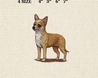 Chihuahua Dog Embroidery Pattern for Various Machine Formats and Sizes