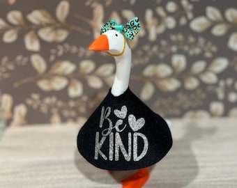 Be Kind Desk Goose outfit