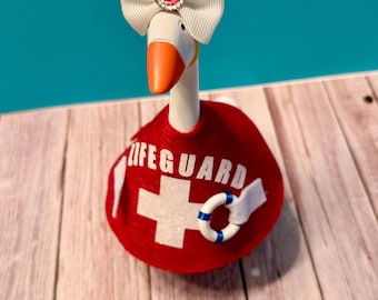 Handmade Lifeguard Goose Dress – Summer Pool Beach Accessory – Desk Goose Clothing