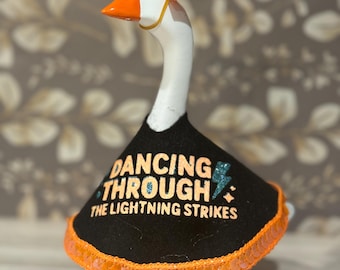 Dancing thought the Lightning Goose Outfit: Sparkly Desk Goose Costume (6-8 Inch)