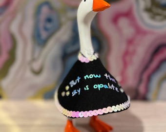 Handmade Opalite Sky Swiftie Goose Dress - Iridescent Sequin Outfit (Fits 6-8 Inch Geese)