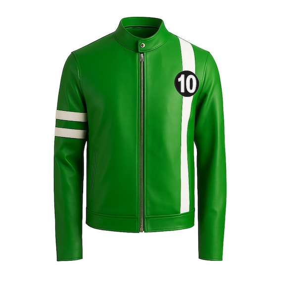Ben 10 Green Cosplay Jacket | Ryan Kelley Alien Swarm Leather Coat