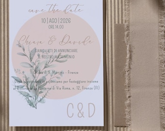 Editable wedding invitation on Canva – Elegant rustic chic template – Customizable wedding template – Printable wedding invitation template