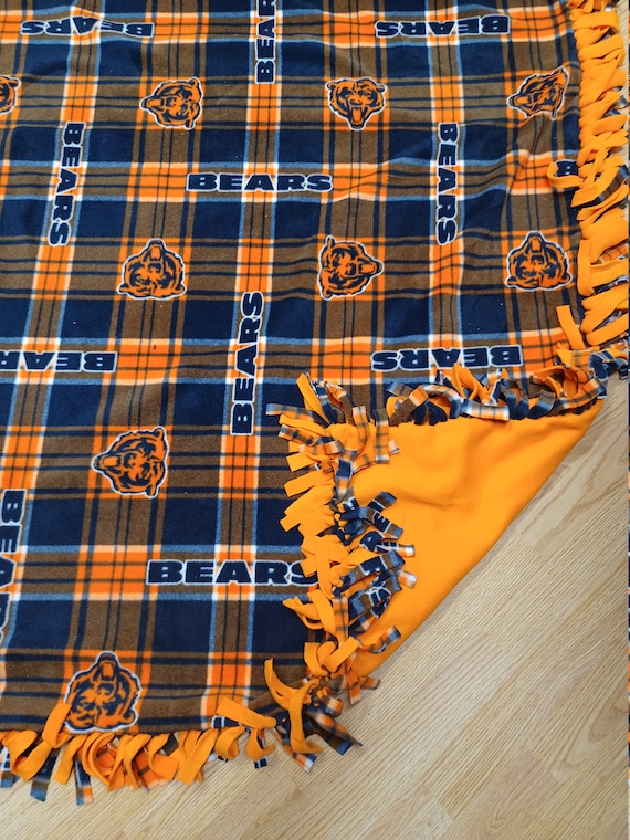 NFL Chicago Bears XL Blanket Fleece Reversible Tied Etsy