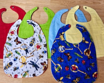 Baby Bibs - 3 layer - Bugs