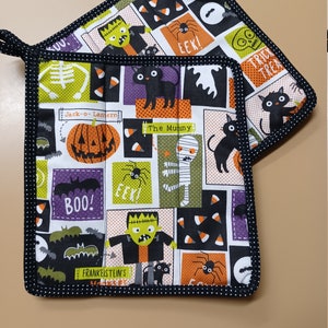 Pot Holder Hot Pad 2 pc Set - Halloween