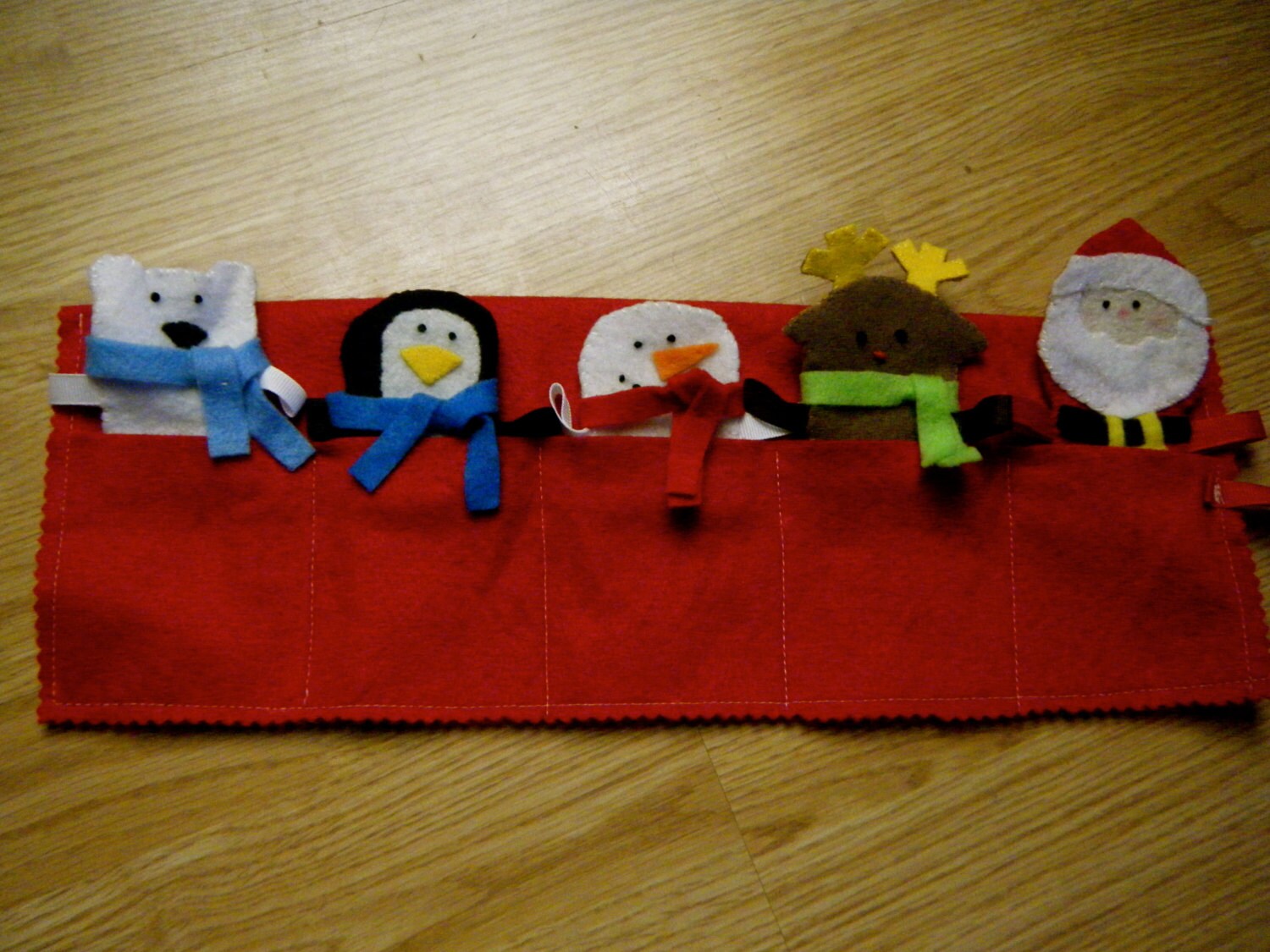 Finger Puppets - 5 Piece Christmas Felt With Case - Etsy