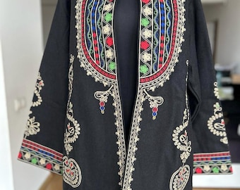 Folk Embroidery Jacket , Big Sizes Embroidery Jacket Traditional Jacket Woman Folk Jacket , Festival Embroidery Jacket Mother gift