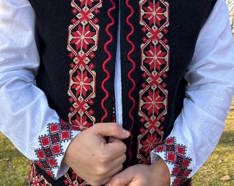 Colete masculino tradicional, colete masculino tradicional, colete masculino bordado, colete masculino, jaqueta balcânica masculina, presente para marido, presente para pai, presente para namorado