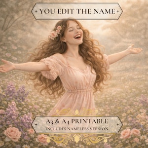 ソフィア/ソフィア - 意味のある名前アート（デジタルダウンロード A3 & A4 編集可能版）