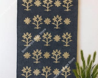 Handwoven Wool Jute Kilim Rug: Bohemian Southwestern Nordic Decor