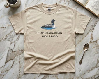 Camiseta con estampado de lobo canadiense / Camiseta unisex con diseño de somormujo / Camiseta canadiense