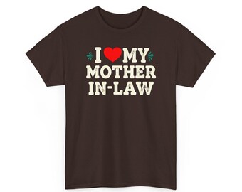 Camiseta unisex "Amo a mi suegra" / "Amo a mi suegra", camiseta "Relación familiar" / Idea de regalo para él, idea de regalo para ella
