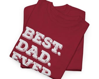 Camiseta "EL MEJOR PAPÁ DE TODOS LOS TIEMPOS" / Texto retro llamativo / Camiseta para papá para niños