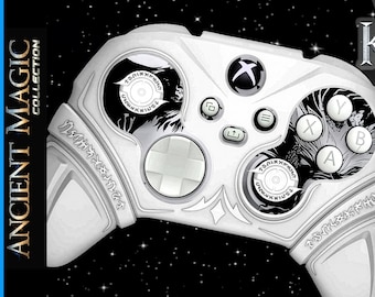 CUSTOM XBOX CONTROLLER | Black and White | Wolf Knight - Ancient Magic Collection
