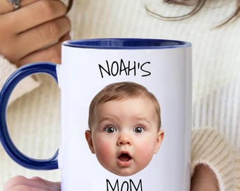 Custom Baby Face Mug, Personalized Baby Photo Mug, Funny Kids Face Coffee Mug, Custom Picture Mug, Gift for Mom Dad Grandma Grandpa,