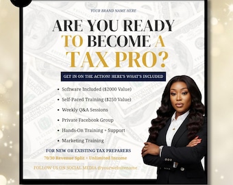 Tax Prep Service Flyer, Tax Flyers 2026, Income Tax Preparer Flyers, Accounting Services Flyers, Credit Repair Flyer. Canva Template
