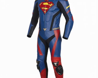 Spider-Man Leather Motorcycle Racing Suit - Custom Superhero Moto Cosplay