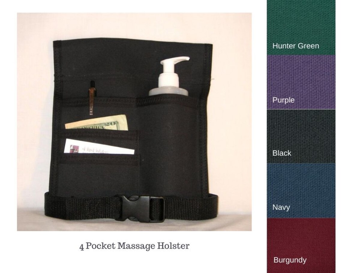Made to Order 4 Pocket Massage Oil Holster Any Color Etsy