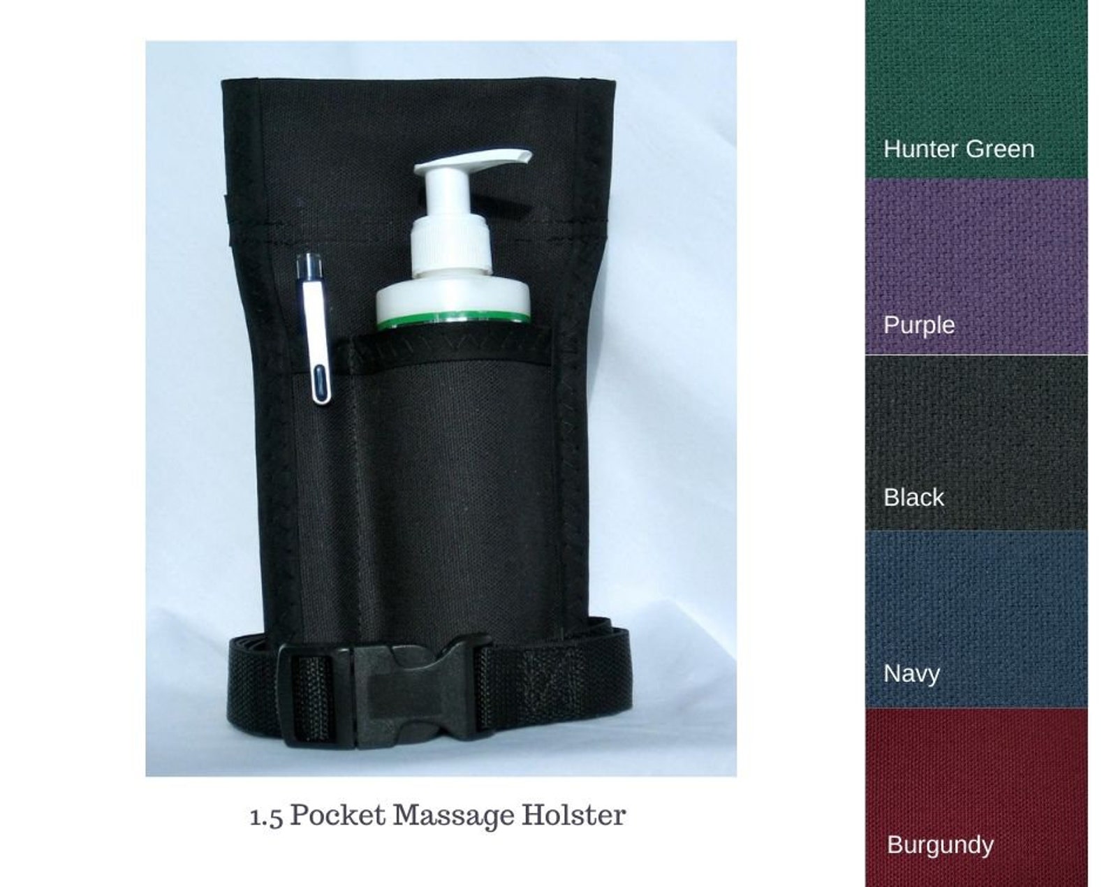 Made to Order 1.5 Pocket Massage Oil Holster with Belt Etsy