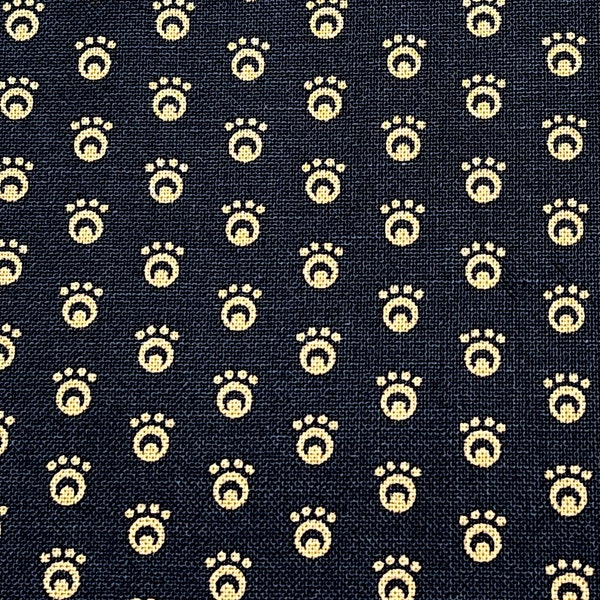 Black Boutonniere, Marcus Fabrics Paula's Companions II R220309 Cotton Fabric