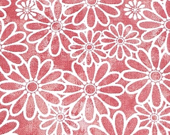 Fabric Traditions Keepsake Calico 13919-LO Coral - Sun Drenched Daisies