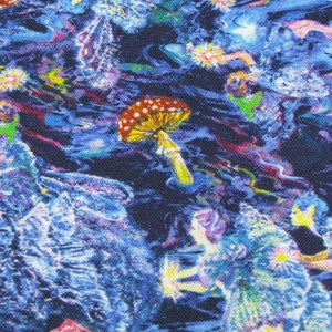 3 Wishes Astral Voyage Mushroom Toss Fabric by the Yard